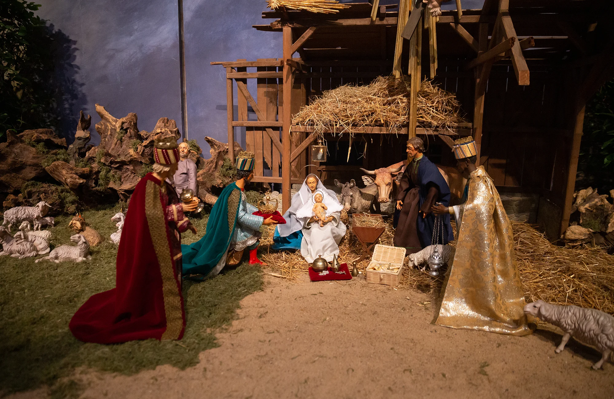 Krippe im Bamberger Dom, Szene Dreikönig Krippe im Bamberger Dom, Szene Dreikönig