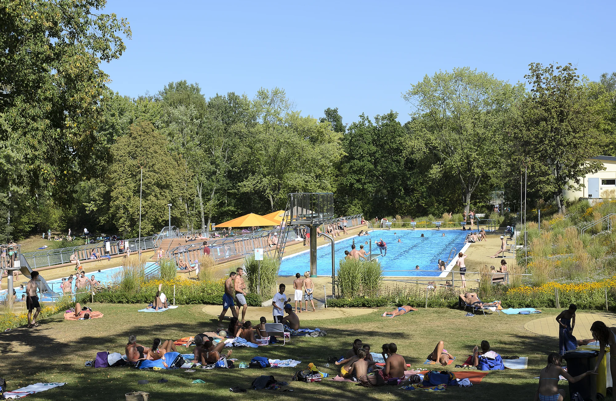 Freibad Gaustadt in Bamberg.