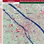 Stadtplan der Bamberger Krippen-Stationen