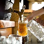 Frisch gezapftes Bier.