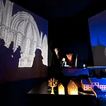 Szene im Schattentheater