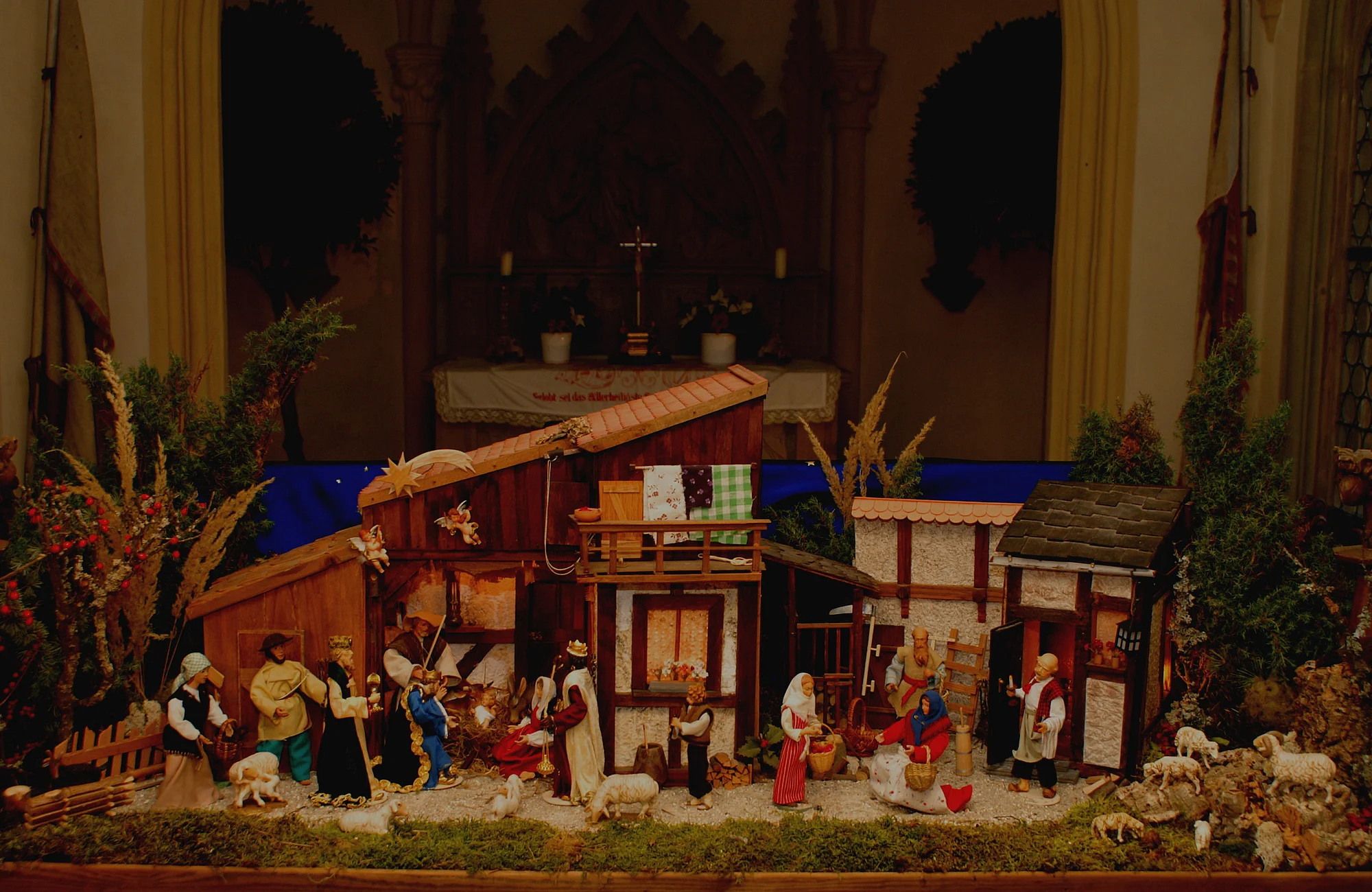 Krippe in der Kapelle der Altenburg