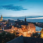 Die Bergstadt Bambergs in den Abendstunden