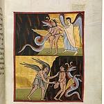 Apokalypse und Evangelistar ('Bamberger Apokalypse') - Staatsbibliothek Bamberg Msc.Bibl.140, Reichenau, ca. 1010. Foto: Staatsbibliothek Bamberg / Gerald Raab