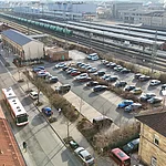 Ein Foto des Park&Ride Bahnhof/Brennerstraße von oben.