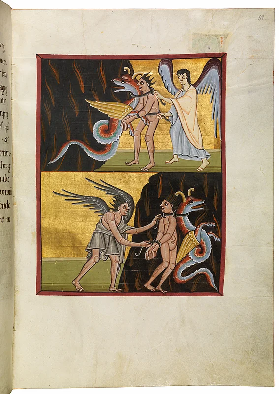 Apokalypse und Evangelistar ('Bamberger Apokalypse') - Staatsbibliothek Bamberg Msc.Bibl.140, Reichenau, ca. 1010. Foto: Staatsbibliothek Bamberg / Gerald Raab