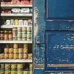 Tante Emma Laden, Fotografie von Walther Appelt, zu sehen in der Sonderausstellung „Treffpunkt Dorf" im Bauernmuseum Bamberger Land.