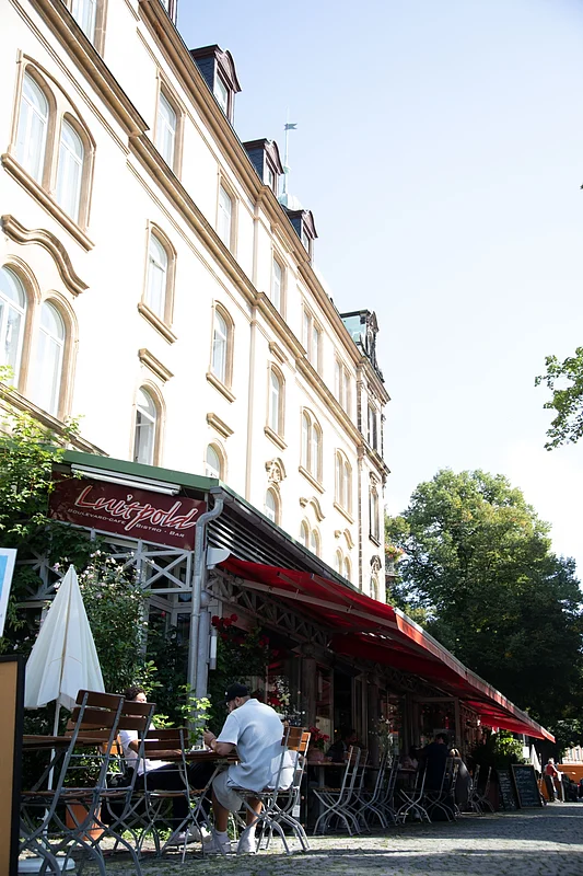 Luitpold Bamberg Foto des Boulevard-Cafes Luitpold in Bamberg.