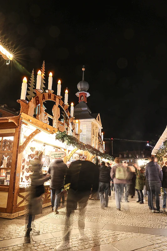 Bamberger Schwibbogen auf dem Weihnachtsmarkt